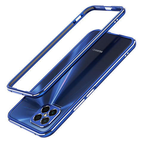 Handyhülle Hülle Luxus Aluminium Metall Rahmen Tasche JZ1 für Huawei Nova 8 SE 4G Blau