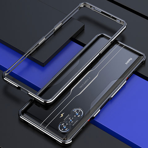 Handyhülle Hülle Luxus Aluminium Metall Rahmen Tasche S02 für Xiaomi Poco F3 GT 5G Schwarz