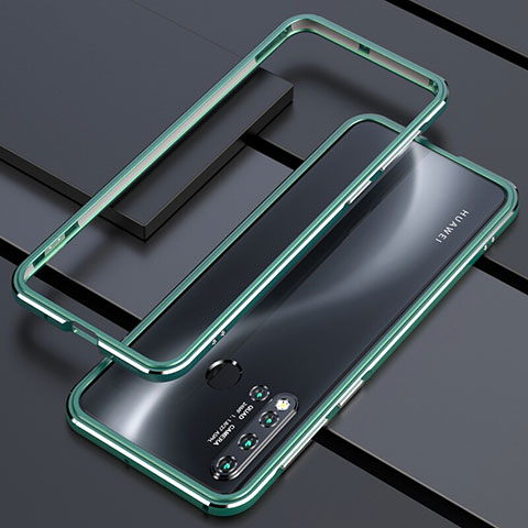 Handyhülle Hülle Luxus Aluminium Metall Rahmen Tasche T01 für Huawei P20 Lite (2019) Grün