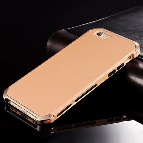 Handyhülle Hülle Luxus Aluminium Metall Tasche für Apple iPhone 6 Plus Gold