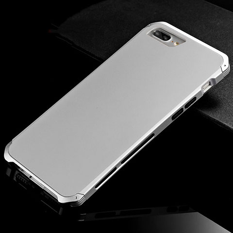 Handyhülle Hülle Luxus Aluminium Metall Tasche für Apple iPhone 7 Plus Silber