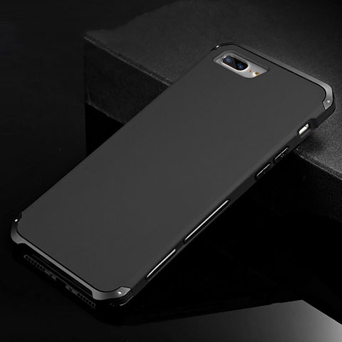 Handyhülle Hülle Luxus Aluminium Metall Tasche für Apple iPhone 8 Plus Schwarz