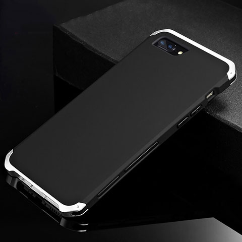 Handyhülle Hülle Luxus Aluminium Metall Tasche für Apple iPhone 8 Plus Silber und Schwarz