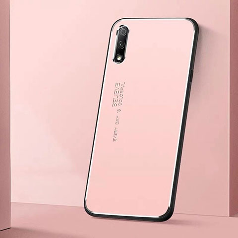 Handyhülle Hülle Luxus Aluminium Metall Tasche für Huawei Honor 9X Rosa