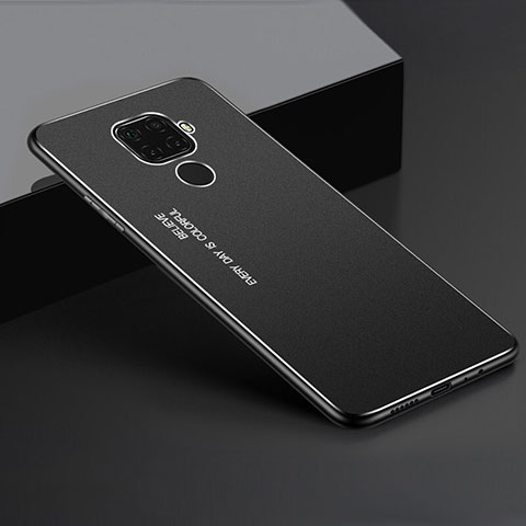 Handyhülle Hülle Luxus Aluminium Metall Tasche für Huawei Mate 30 Lite Schwarz