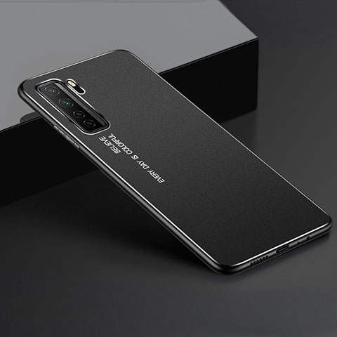 Handyhülle Hülle Luxus Aluminium Metall Tasche für Huawei Nova 7 SE 5G Schwarz