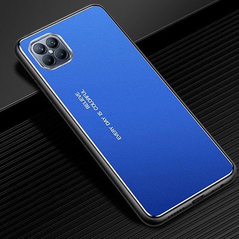 Handyhülle Hülle Luxus Aluminium Metall Tasche für Huawei Nova 8 SE 5G Blau