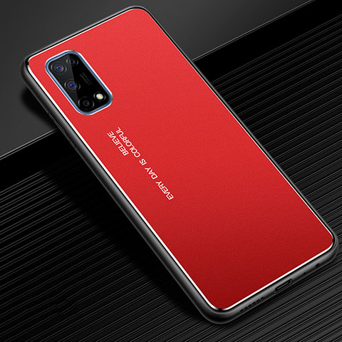 Handyhülle Hülle Luxus Aluminium Metall Tasche für Realme Q2 Pro 5G Rot