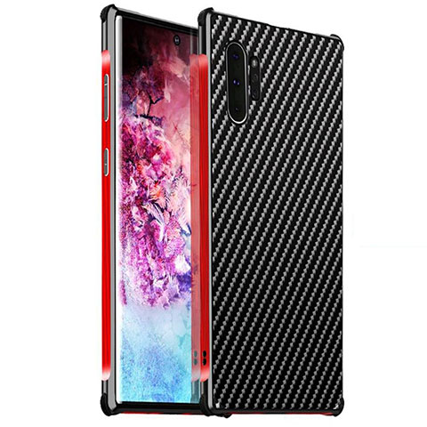 Handyhülle Hülle Luxus Aluminium Metall Tasche für Samsung Galaxy Note 10 Plus Rot