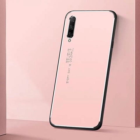 Handyhülle Hülle Luxus Aluminium Metall Tasche M01 für Huawei P Smart Pro (2019) Rosa