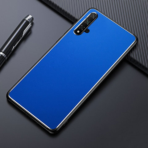 Handyhülle Hülle Luxus Aluminium Metall Tasche T01 für Huawei Honor 20 Blau