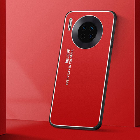 Handyhülle Hülle Luxus Aluminium Metall Tasche T01 für Huawei Mate 30 Pro 5G Rot