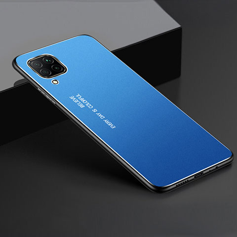 Handyhülle Hülle Luxus Aluminium Metall Tasche T01 für Huawei Nova 6 SE Blau