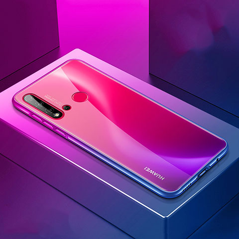 Handyhülle Hülle Luxus Aluminium Metall Tasche T01 für Huawei P20 Lite (2019) Violett