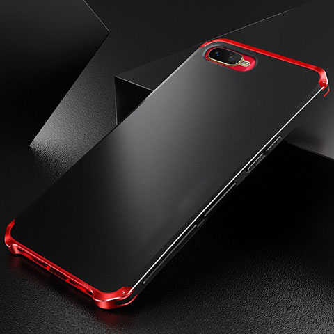 Handyhülle Hülle Luxus Aluminium Metall Tasche T01 für Oppo R17 Neo Rot