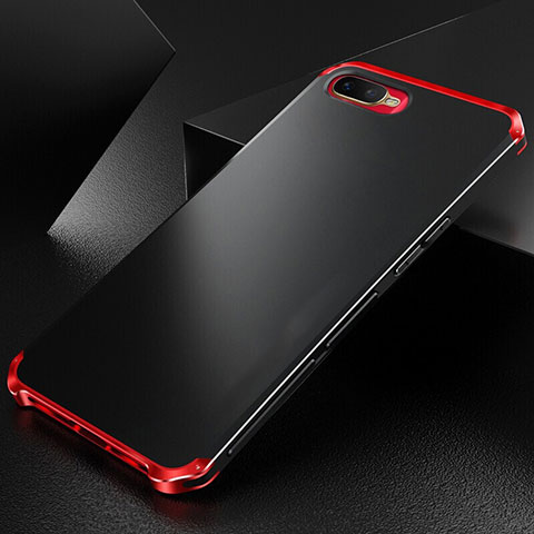 Handyhülle Hülle Luxus Aluminium Metall Tasche T01 für Oppo RX17 Neo Rot