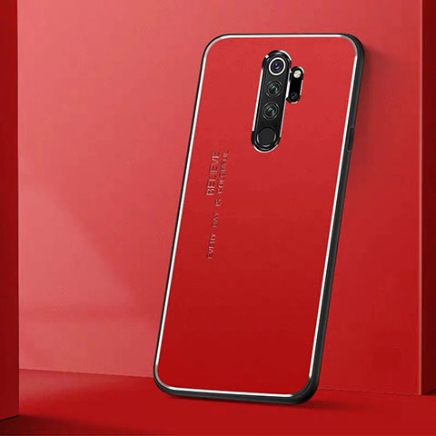 Handyhülle Hülle Luxus Aluminium Metall Tasche T01 für Xiaomi Redmi Note 8 Pro Rot