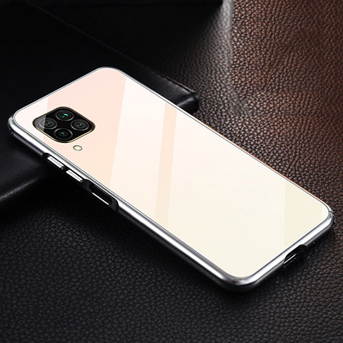 Handyhülle Hülle Luxus Aluminium Metall Tasche T02 für Huawei Nova 6 SE Silber