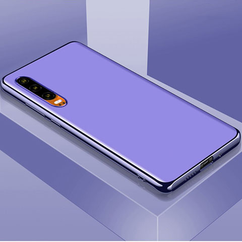 Handyhülle Hülle Luxus Aluminium Metall Tasche T02 für Huawei P30 Violett