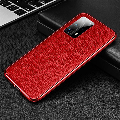 Handyhülle Hülle Luxus Aluminium Metall Tasche T02 für Huawei P40 Pro+ Plus Rot