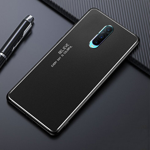 Handyhülle Hülle Luxus Aluminium Metall Tasche T02 für Oppo R17 Pro Schwarz