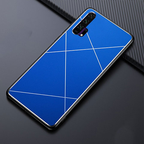 Handyhülle Hülle Luxus Aluminium Metall Tasche T03 für Huawei Honor 20 Pro Blau