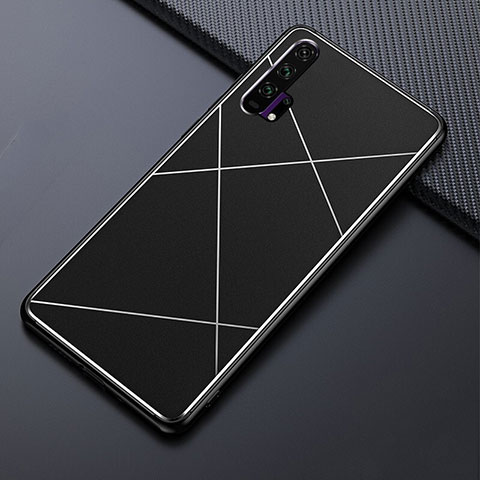 Handyhülle Hülle Luxus Aluminium Metall Tasche T03 für Huawei Honor 20 Pro Schwarz