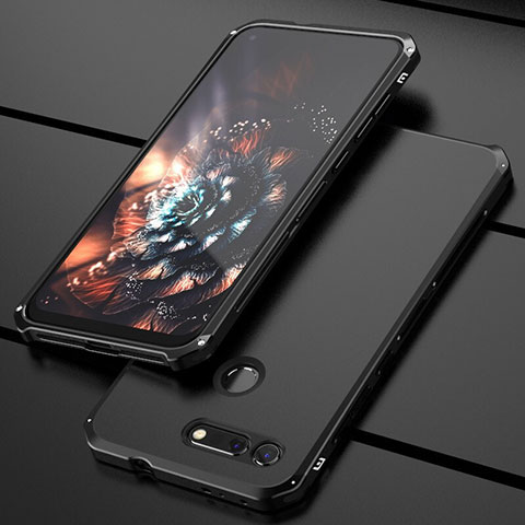 Handyhülle Hülle Luxus Aluminium Metall Tasche T03 für Huawei Honor V20 Schwarz