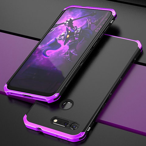 Handyhülle Hülle Luxus Aluminium Metall Tasche T03 für Huawei Honor V20 Violett