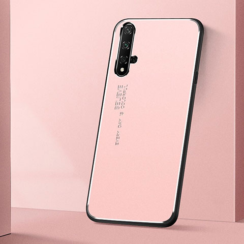 Handyhülle Hülle Luxus Aluminium Metall Tasche T04 für Huawei Honor 20S Rosa