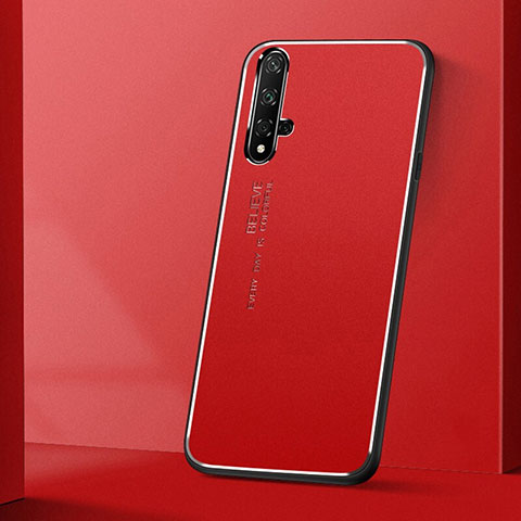 Handyhülle Hülle Luxus Aluminium Metall Tasche T04 für Huawei Honor 20S Rot