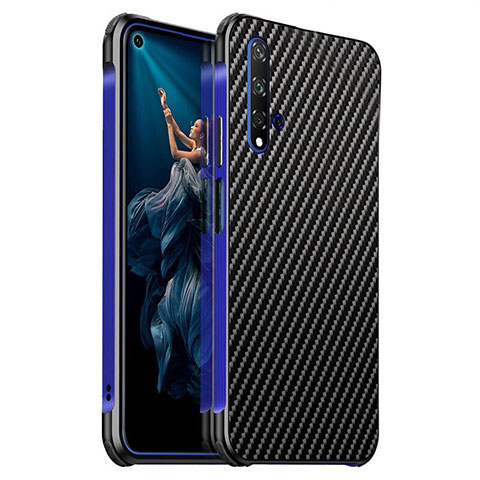 Handyhülle Hülle Luxus Aluminium Metall Tasche T06 für Huawei Honor 20 Blau