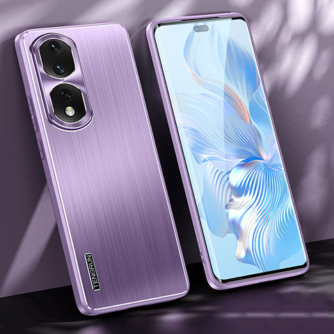 Handyhülle Hülle Luxus Aluminium Metall und Silikon Rahmen Tasche JL1 für Huawei Honor 80 Pro 5G Violett