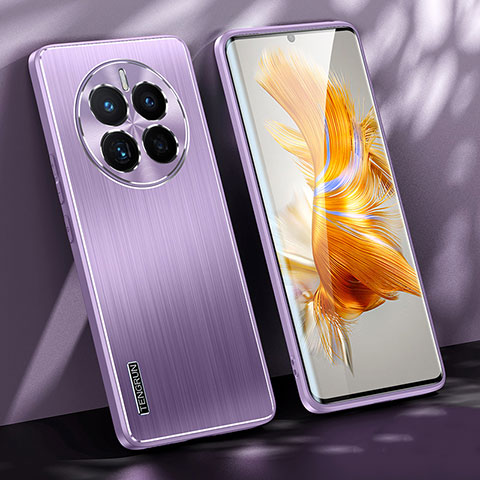 Handyhülle Hülle Luxus Aluminium Metall und Silikon Rahmen Tasche JL1 für Huawei Mate 50E Violett