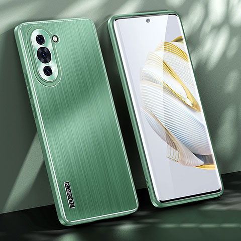 Handyhülle Hülle Luxus Aluminium Metall und Silikon Rahmen Tasche JL1 für Huawei Nova 10 Grün