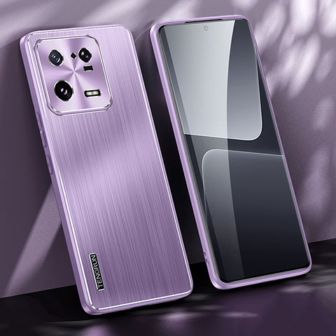 Handyhülle Hülle Luxus Aluminium Metall und Silikon Rahmen Tasche JL1 für Xiaomi Mi 13 Pro 5G Violett