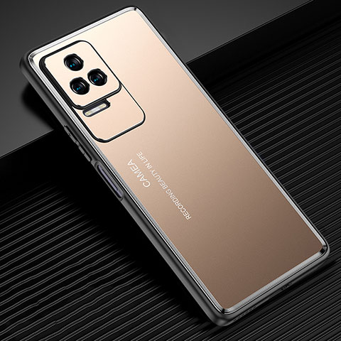 Handyhülle Hülle Luxus Aluminium Metall und Silikon Rahmen Tasche JL1 für Xiaomi Redmi K50 Pro 5G Gold