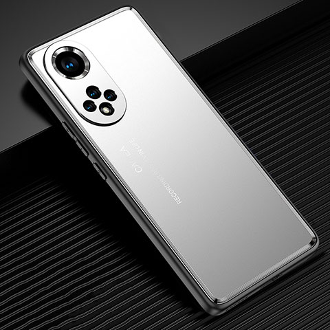 Handyhülle Hülle Luxus Aluminium Metall und Silikon Rahmen Tasche JL2 für Huawei Honor 50 Pro 5G Silber