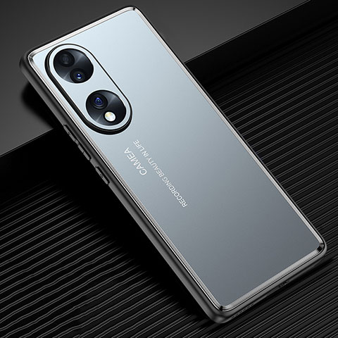 Handyhülle Hülle Luxus Aluminium Metall und Silikon Rahmen Tasche JL2 für Huawei Honor 70 5G Blau