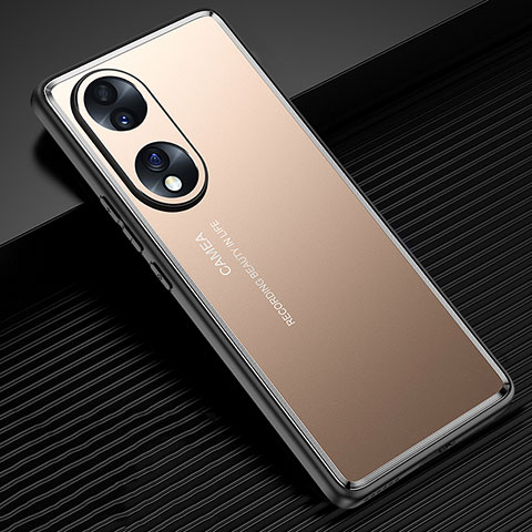 Handyhülle Hülle Luxus Aluminium Metall und Silikon Rahmen Tasche JL2 für Huawei Honor 70 5G Gold