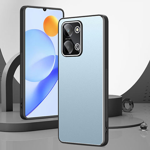 Handyhülle Hülle Luxus Aluminium Metall und Silikon Rahmen Tasche JL2 für Huawei Honor X7a Blau