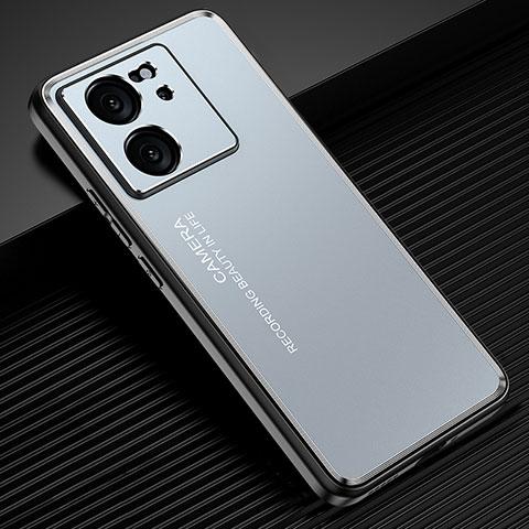 Handyhülle Hülle Luxus Aluminium Metall und Silikon Rahmen Tasche JL2 für Xiaomi Redmi K60 Ultra 5G Blau