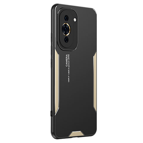 Handyhülle Hülle Luxus Aluminium Metall und Silikon Rahmen Tasche PB2 für Huawei Nova 10 Pro Gold