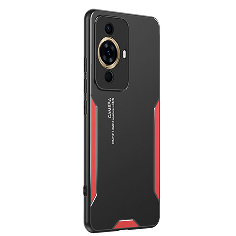 Handyhülle Hülle Luxus Aluminium Metall und Silikon Rahmen Tasche PB2 für Huawei Nova 11 Ultra Rot