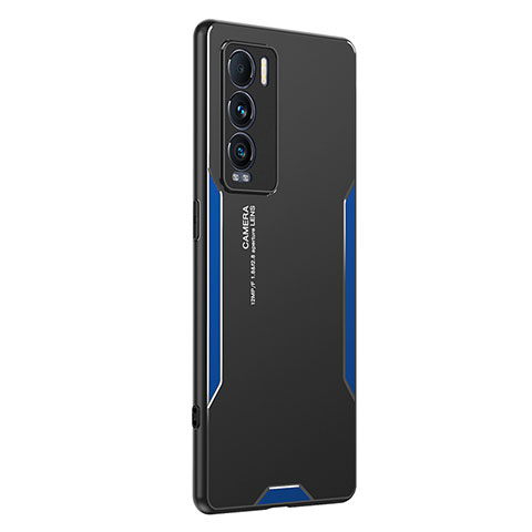 Handyhülle Hülle Luxus Aluminium Metall und Silikon Rahmen Tasche PB2 für Realme GT Master Explorer 5G Blau