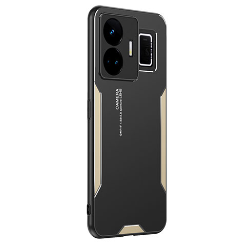 Handyhülle Hülle Luxus Aluminium Metall und Silikon Rahmen Tasche PB2 für Realme GT Neo5 240W 5G Gold