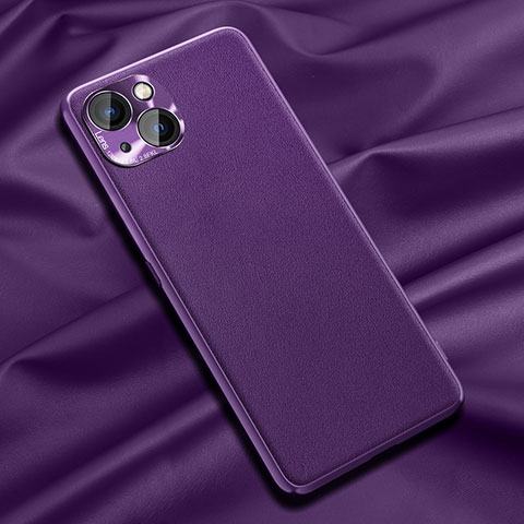 Handyhülle Hülle Luxus Leder Schutzhülle A01 für Apple iPhone 13 Violett