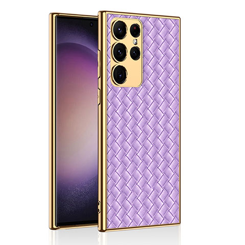 Handyhülle Hülle Luxus Leder Schutzhülle AC2 für Samsung Galaxy S21 Ultra 5G Violett