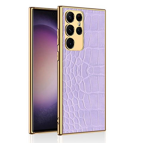 Handyhülle Hülle Luxus Leder Schutzhülle AC3 für Samsung Galaxy S23 Ultra 5G Violett