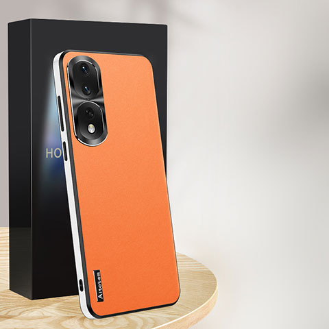 Handyhülle Hülle Luxus Leder Schutzhülle AT1 für Huawei Honor 80 Pro 5G Orange